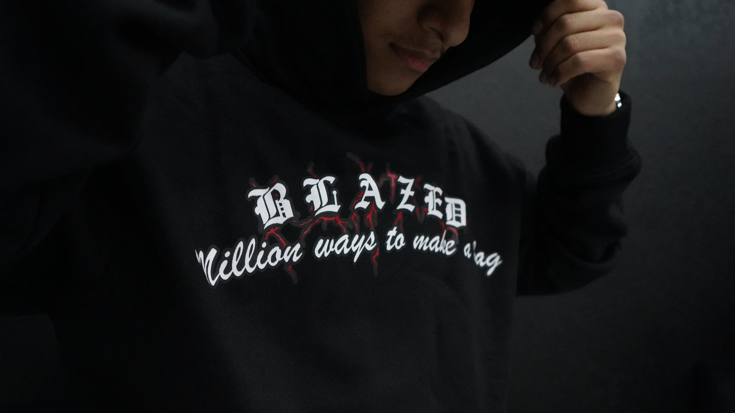 "Million ways to make a Bag." Hoodie with Mask