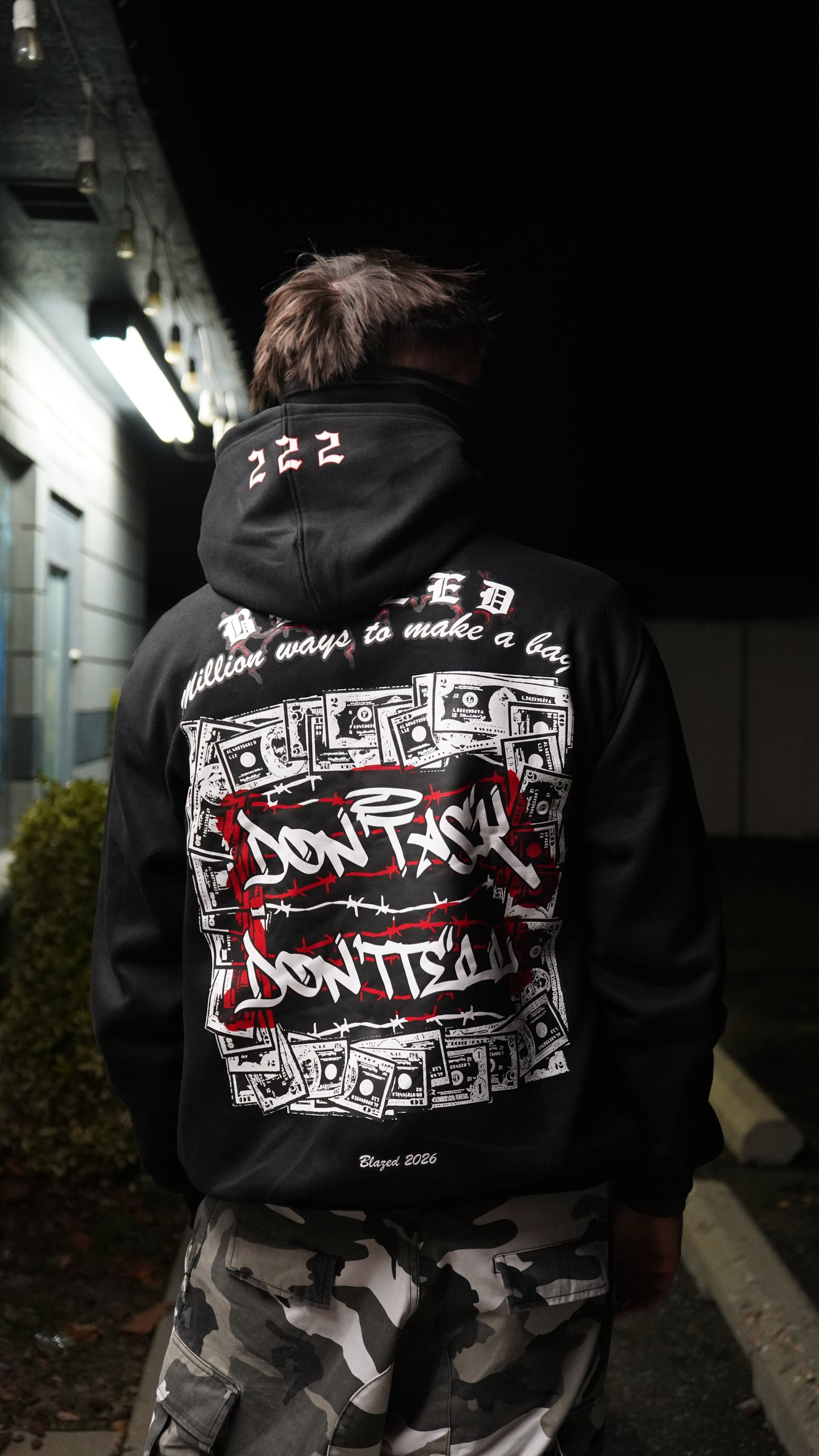 "Million ways to make a Bag." Hoodie with Mask